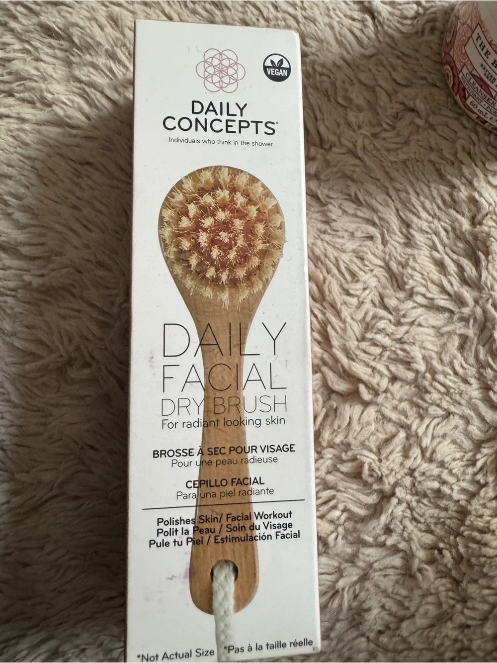Daily Concepts Daily Facial Dry Brush - Natural Brown
